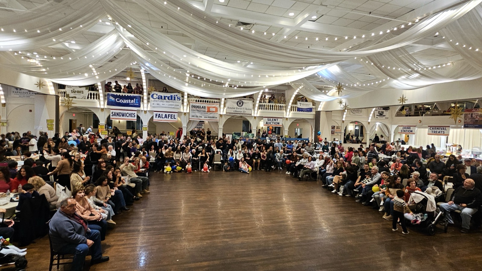The packed ballroom at the 60th Armenian Fest, Rhodes on the Pawtuxet